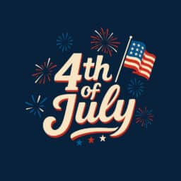 Illustration 4th of July, United States Independence Day. fireworks, flag, celebration